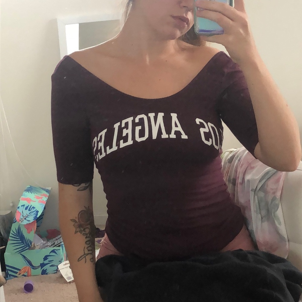 off the shoulder-los angeles 3/4 length sleeve top